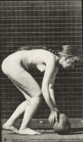 Plate 442 Stooping and rolling a stone on the ground — figure reference